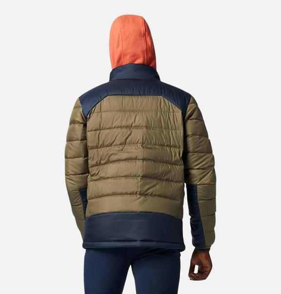 Columbia Autumn Park Down Jacket Green Navy For Men's NZ40753 New Zealand